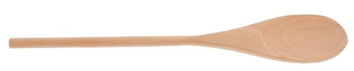 GRIRIW 24pcs Long Handle Wood Ladle Unpainted DIY Spoon for Stirring Baking Cooking and Crafting Nonstick Spoon Creative Teaspoon