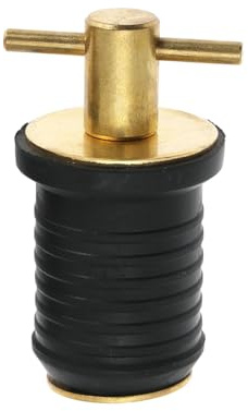 Tappo di scarico per imbarcazione marina con manico a T, tappi di scarico in ottone Twist in gomma, accessori per barche per fori da 25 mm