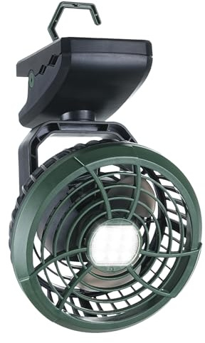 Durapower Clip-on Camping Fan with LED Lantern, Magnetic Base & Hanging Hook – Ideal for Travel, Tent, RV, Picnic, Treadmill, Stroller, Golf Cart & Home