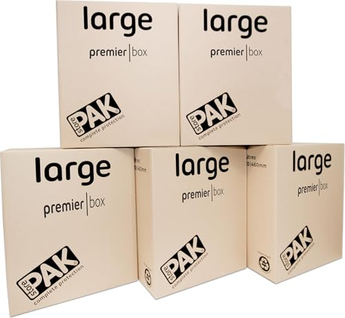 StorePAK Heavy Duty Large Double Walled Moving Boxes (5 Pack)