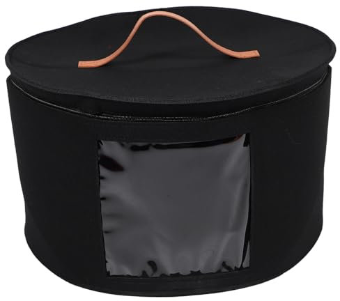 GLEAVI Caja De Sombreros Redonda Para Mujer Plegable Con Tapa Organizador De Almacenamiento Para Viajes Para Sombreros De Gorras De Béisbol