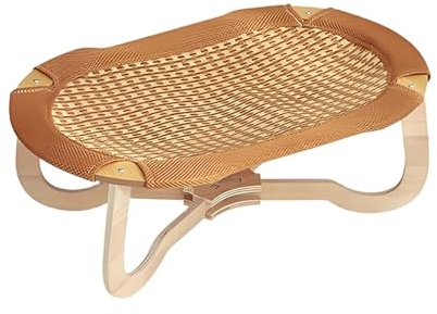 Haustier-Lounge aus Korbgeflecht, erhöhtes kühlendes Katzensofa, stilvolle moderne Einrichtungsmöbel für kleine Haustiere, atmungsaktive Tierruhe für Wohnung, , Sonnenraum, Terrasse