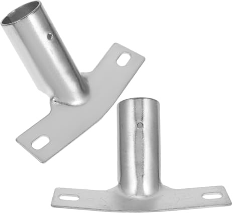 iplusmile 2pcs Broom Handle Bracket and Mop Pole Adapter Replacement Kit Metal Threaded Connector for Floor Cleaner Telescoping Extension Pole Attachments Household Cleaning Tools