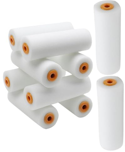 Healvian 10 Piezas de Fundas para Rodillos de Pintura de Esponja de Color Claro, Duraderas y Seguras para Pintar Paredes y Casas Acabado Uniforme