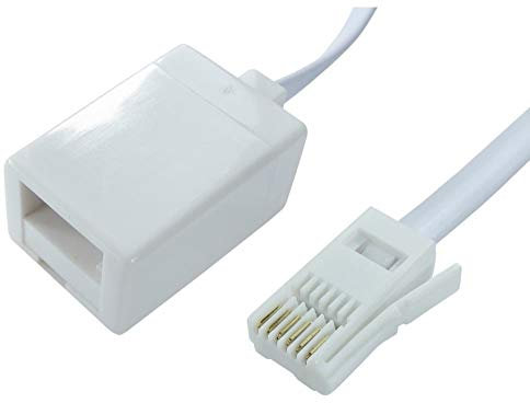 RGB Networks Ltd BT Male to Female Telephone Extension Cable Straight Through Type For BT and other UK Landline providers Phones Requiring this Cable Type Check Compatibility (10M - 32 ft)