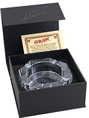 RAW - Ceniceros retro de cristal sin plomo (3 unidades, 1,5 kg)
