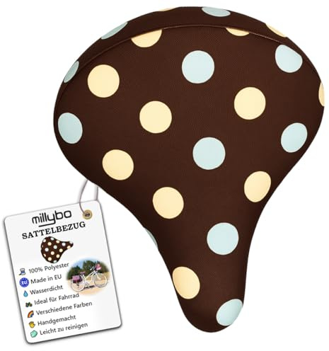 millybo Polka DOTS Fahrradsattel Sattelbezug Fahrrad Sattelüberzug Sattel-Überzug gepunktet