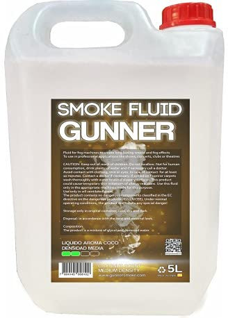 Smoke Fluid gunner, Liquido aroma coco, densidad media, 5 L