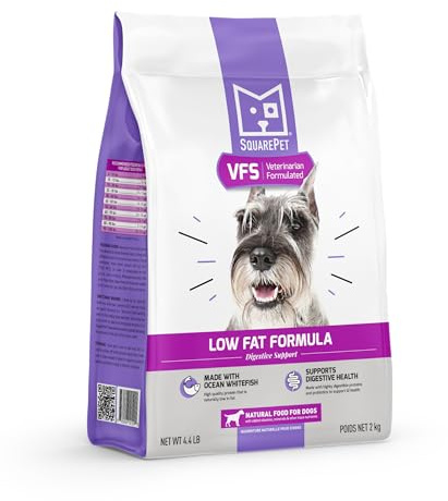 SquarePet Veterinarian Formulated Solutions Low Fat Content Lean Whitefish, Highly Digestible, Dry Dog Food 4.4lbs