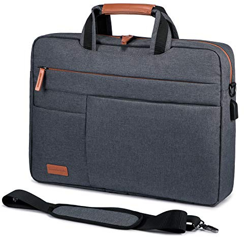 LOVEVOOK Laptop Tasche 15.6 Zoll Notebook Tasche 15.6 Zoll Wasserdicht Aktentasche Herren Schultertasche Macbook Tasche 15-15.6 Zoll Business Taschen Herren Dunkelgrau