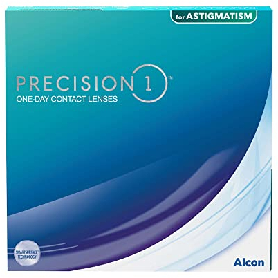 PRECISION1 Toric Tageslinsen weich | 90 Stück | BC 8.5 mm | DIA 14.5 mm | CYL 0.75 | ACHSE 110 | -01.50 Dioptrien