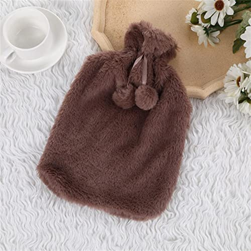 Custodia per Borsa dell'Acqua Calda da 2 Litri Custodia Rimovibile per Borsa dell'Acqua Calda in Peluche Fodera per Borsa dell'Acqua Calda Calda a Prova di Freddo Copertura in Pile di Pelliccia Si