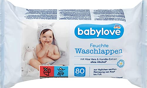 Babylove Artikel (400 Tücher (5x80St), Babylove Feuchte Waschlappen)