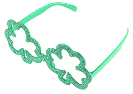 MERRYHAPY Kleeblatt-brille Für St Patrick's Day Party Dekoration Mit Rahmen Grün Und Glitzernd Accessoire Für Kostüm Festivals Und Paraden