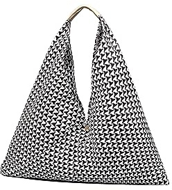 CORIOS Damen Handtasche Canvas Unterarmtasche Ethnischer Stil Schultertasche Böhmische Tote Beutel Sommer Strand Tasche Vintage Henkeltaschen Große Tragetasche für Reise Strand Shopper Mehrfarbig K