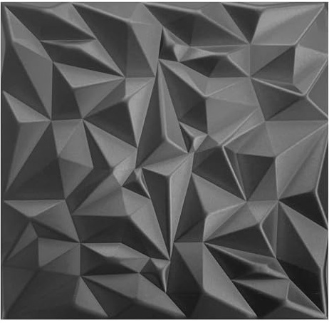 3D Paneele Polystyrol XPS Styropor – Moderne Wandverkleidung & Deckenpaneele – Wandpaneelen Leicht Flexibel - 50x50cm / ‎‎18m² - 72 Stück (Schwarz 02)