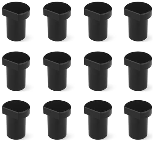 12 Stück Spannbacken zum Flachspannen I Aluminiumlegierung Bankklemme zum Flachspannen an allen Tischen mit 19-mm-Bohrungen (19 mm, schwarz)