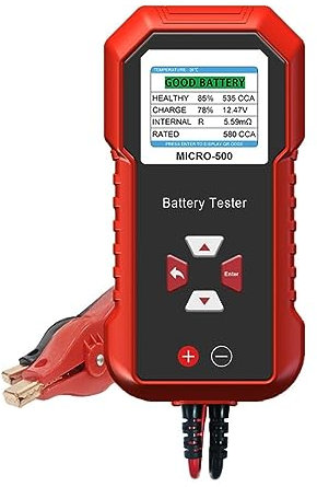 KOROBIE Batterietestgerät Batterielebensdauertester, gespeichert als QR-Code, digitaler Analysator, Batteriekapazitätstester, professionell for Auto und Motorrad für LKW, Marine, Motorrad, SUV, Boot