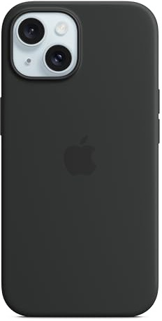 Apple iPhone 15 Silikon Case mit MagSafe – Schwarz ​​​​​​​