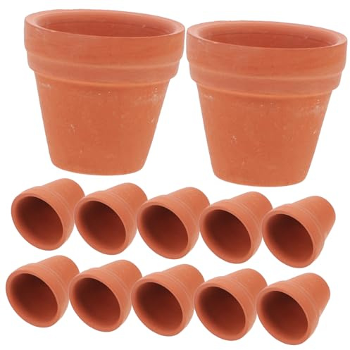 Pot de Fleurs pour Succulentes en Céramique 12 Pièces avec Drainage | Mini Format 3, 5x3cm, Usage Intérieur et Extérieur, pour Boutique et Rebord de Fenêtre