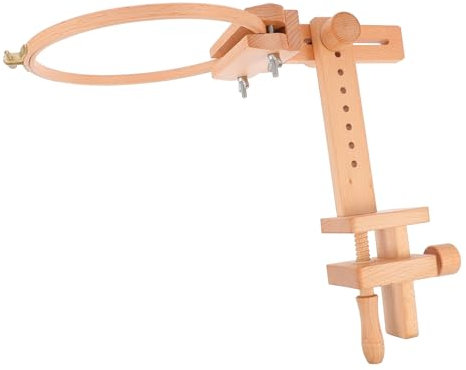 Tofficu Holz Stickrahmen Mit Kreuzstichring Diy-stickring - Drehbare Höhen- Und Winkelverstellung Praktischer Verschluss Für Stickutensilien
