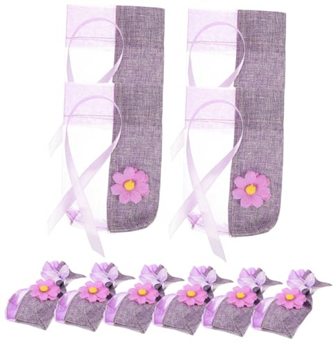 GARVALON 10stücke Lavendelsäckchen Duftsäckchen Mit Anhänger Dekorative Kleine Geschenktüten Aus Mesh-design Für Perlen Schmuck Und Kleinteile Lavendeltasche Verpackungsbeutel