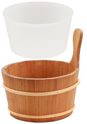 HAF® Saunakübel Thermo-Espe 4 Liter mit Kunststoffeinsatz | Feuchtigkeitsresistenter Aufgusseimer | Hochwertiges Sauna Zubehör | Qualität: Made in Germany