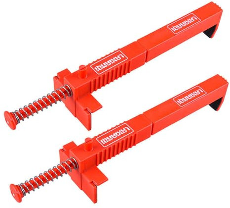 2 Pezzi Estrattore per Rivestimento di Mattoni, Resistente All'usura e Antiscivolo, Estrattore per Rivestimento di Mattoni Può Essere Bloccato Nell'intervallo di 20-24 cm, per L'edilizia (Rosso)