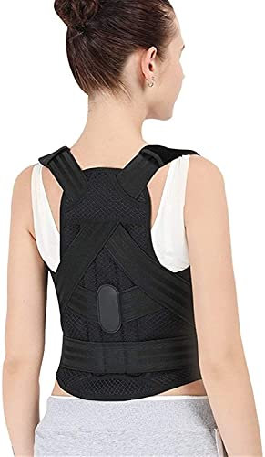 Haltungskorrektur, Rückenstütze, Schlüsselbeinstütze, stoppt Slouching und Buckel, Verstellbarer Rückentrainer (Größe: mittel), aus China