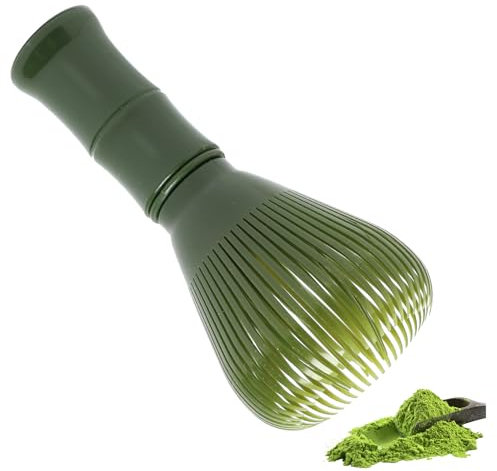 Batidor de Matcha de Resina, Utensilio Esencial para la Ceremonia Tradicional Japonesa del Té, Diseño Ergonómico, Material Ecológico, Color Verde