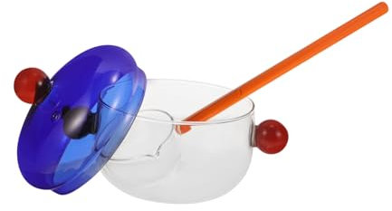 AUTSUPPL Transparenter Glastopf Mit Deckel Und Griff Schmortopf Suppentopf Kochgeschirr Zum Kochen Ergonomisches Design Hause