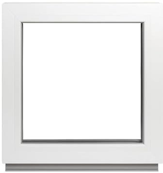Framex Finestra per cantina, per casetta da giardino/garage, larghezza x altezza: 30 x 30 cm (300 x 300 mm), bianco, 2 vetri (32 mm)