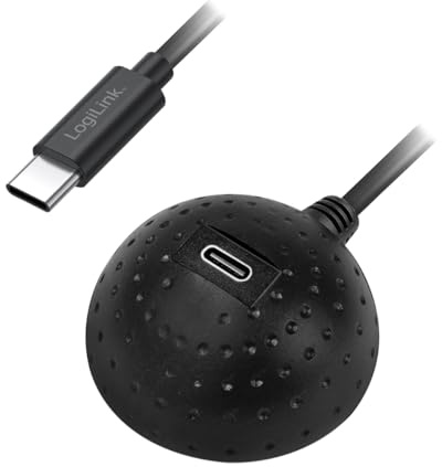 LogiLink CU0099 - USB-C (3.2 Gen1) Verlängerungskabel, Docking-Ball, Schnellladen von Geräten und Datenübertragung mit bis zu 5 Gbit/s, Kabellänge: 1,5 m