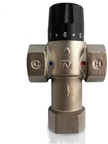 XFMZFUBD 1 DN25 Solarenergie-Duschmischer-Thermostatventil, automatisches Mischventil aus Messing