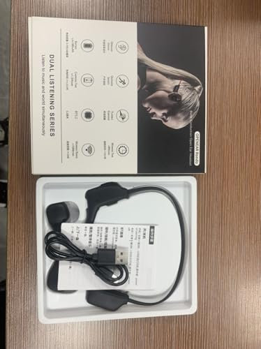 Bennanco Écouteurs à conduction osseuse Bluetooth 5.3 Open Ear - Oreillette IPX5 étanche et résistante à la transpiration avec microphone - Casque de sport adapté pour le cyclisme, la course et le