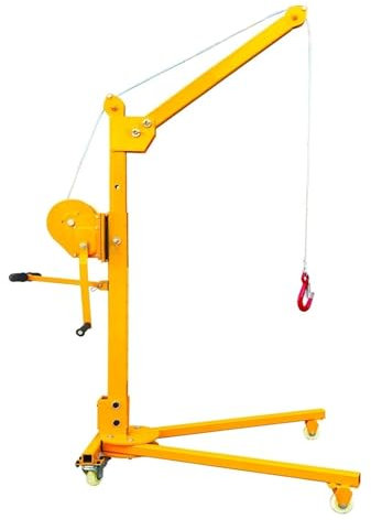 Manuelle Winde 200-500KG, beweglicher Klapphandkran mit Handwinde, manuelles Kranhebewerkzeug Kabelzieher ()