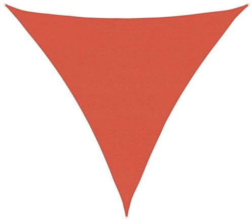 vidaXL Toldo de Vela Triangular HDPE Terracota 160 g/m 5x5x5 m