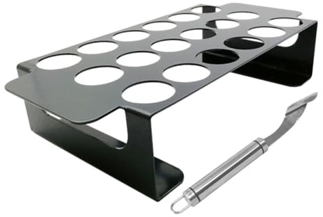 UKCOCO Accesorios De Cocina para Barbacoa Soporte para Parrilla De Pimientos Herramienta para Descorazonar Pimientos Rejilla para Barbacoa Asador De Alitas De Pollo De Acero Inoxidable
