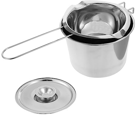 UTHCLO Melting Pot Chocolate Melting Pot Double Boiler 201 Stainless Steel Lid Long Handle Small Cheese Steamer for Home Kitchen Baking