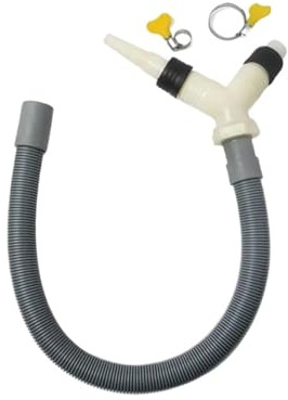 Drainage tee adapter drainage pipe fitting for washing machine dryer drain With extended drainage hose(Hose length-0.3m)