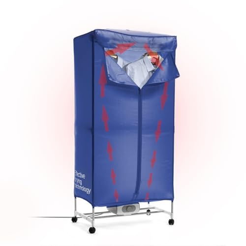 Essiccatore elettrico verticale portatile, asciugatura rapida ad aria calda, armadio riscaldato a doppia altezza, rivestimento rimovibile lavabile, sterilizzazione antibatterica, timer 15 kg