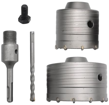 Ollanoos Bohrkrone Set 68mm 100mm, M22 Bohrkrone Steckdose mit 110mm SDS Plus Adapter, Trocken Bohrkrone für Beton