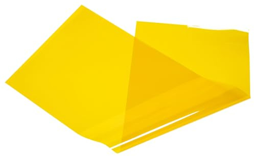 Homoyoyo Farblichtfilterfolie 40x100cm Lichtdurchlässige Sunset Filterfolie Stabiler Farbfilter für Fotografie und Ambientebeleuchtung Gelb Leicht und Zuverlässig