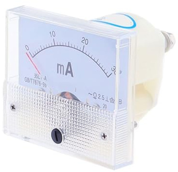 Amperometro analogico Amperometro analogico da pannello con guscio in plastica bianca CA 85L1-mA(250MA)