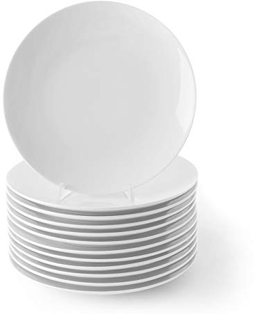 Holst Porzellan MA 124 Lot de 12 assiettes plates, en porcelaine, 24 cm