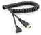 HangTon Rechtwinkliges 90 Grad Micro-HDMI auf HDMI, HDTV, Spiralkabel für Handy, Tablet, Laptop, DV-Kamera, Computer-Monitor, 1,2 m