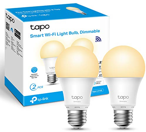 Tapo L510E (2-Pack) E27 Smart Bulb, Alexa Light Bulb, WiFi Smart Light Bulb, Dimmable, 8.3W (60W), Schedule & Timer, Away Mode, Energy Saving, Preset for Convenience, Voice Control with Alexa & Google