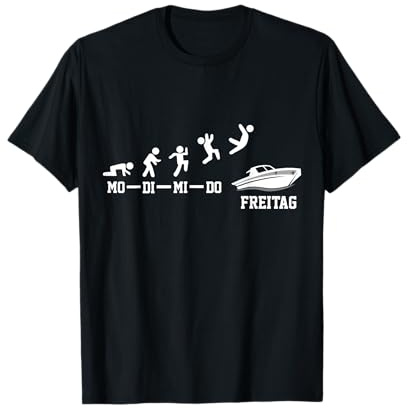 Endlich Freitag Boot fahren Motorboot Bootsfahrer T-Shirt