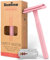 Bambaw Metall Rasierer Frauen und Herren mit 5 Rasierklingen | Nassrasierer Damen | Eco Rasierer Frauen | Rasierhobel Damen | Zero Waste Rasierer | Rasierklingen Damen | Safety Razor | Pink