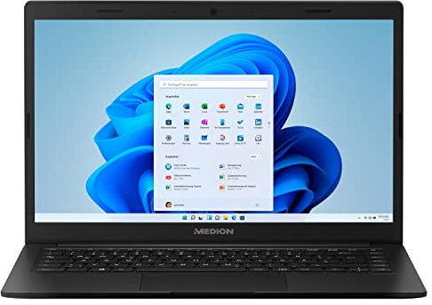 MEDION E4251 35,5 cm (14 Zoll) Full HD Notebook (Intel Pentium Silver N5030, 4GB DDR4 RAM, 64 GB Flash-Speicher, Intel UHD Grafik, Webcam, Win 10 Home)